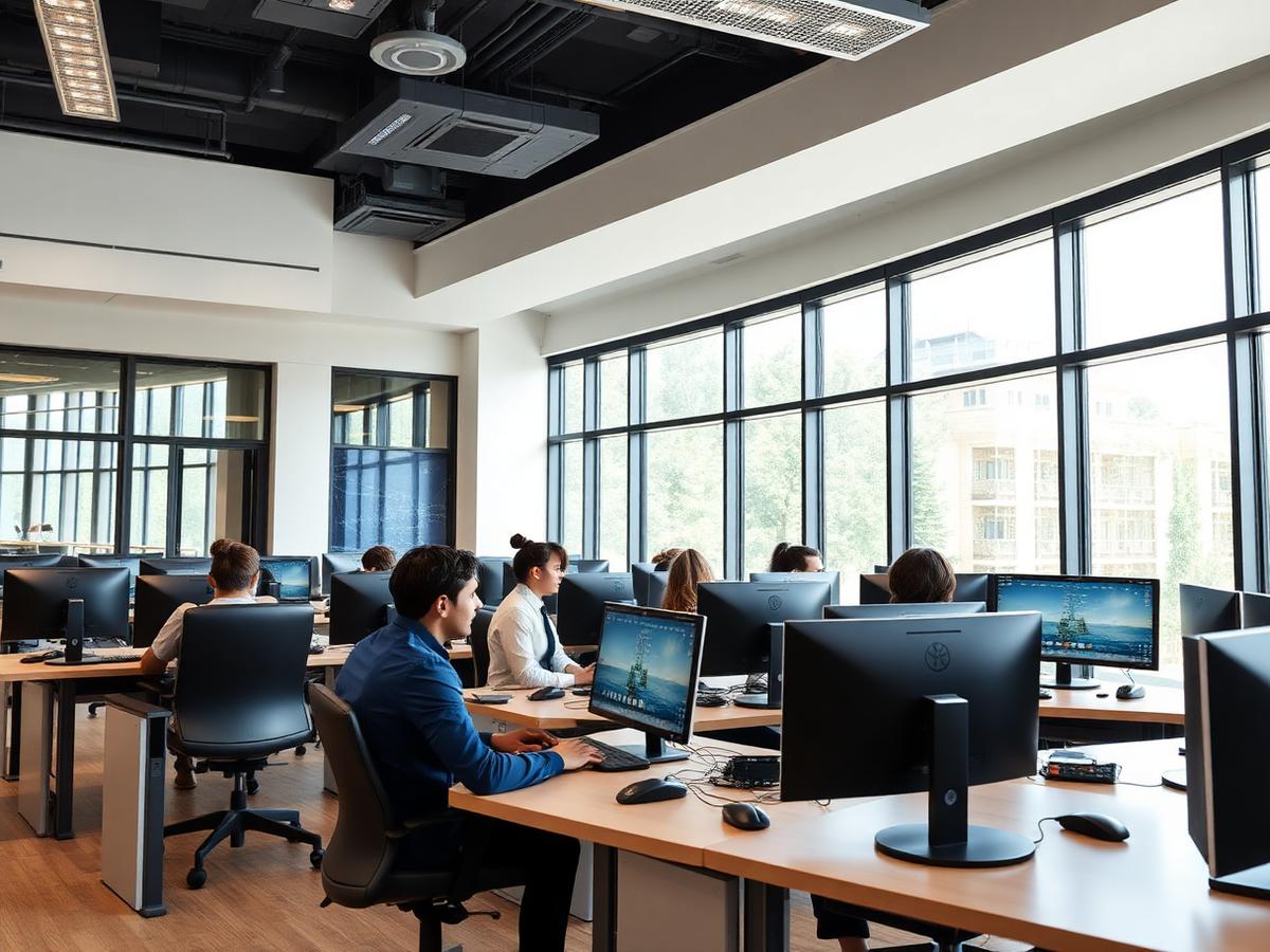 Students learning at YUGA Tech Academy